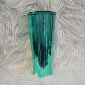 Starbucks 24 Oz Iridescent 2022 Green Tumbler Drinkware